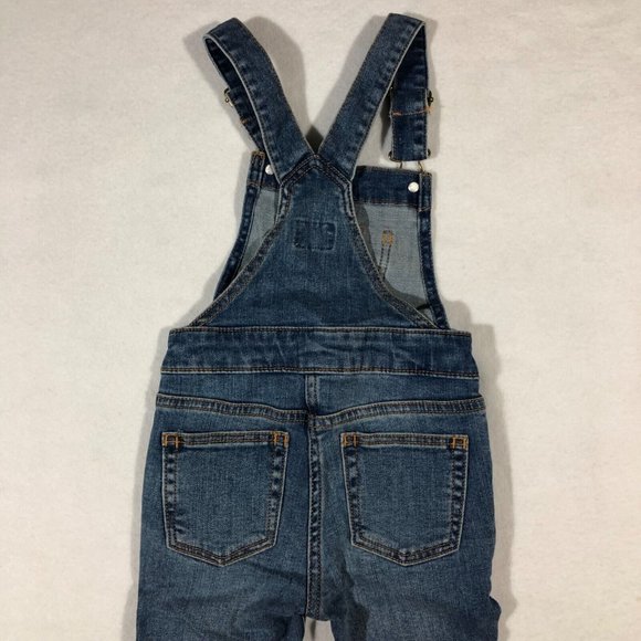 NEW J.Crew Crewcuts Girls Kids 2 Denim Jean Bib Overalls Blue #H6614 NWT $70 - Picture 5 of 9